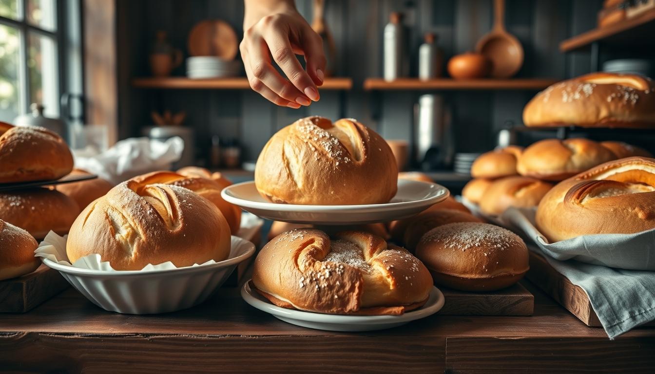 Measured baking ingredients prepared on a counter