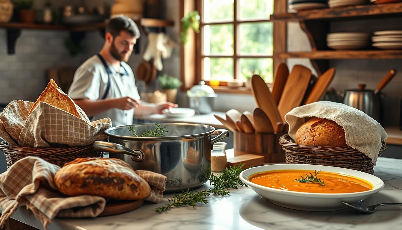 Fresh seasonal ingredients arranged for home cooking